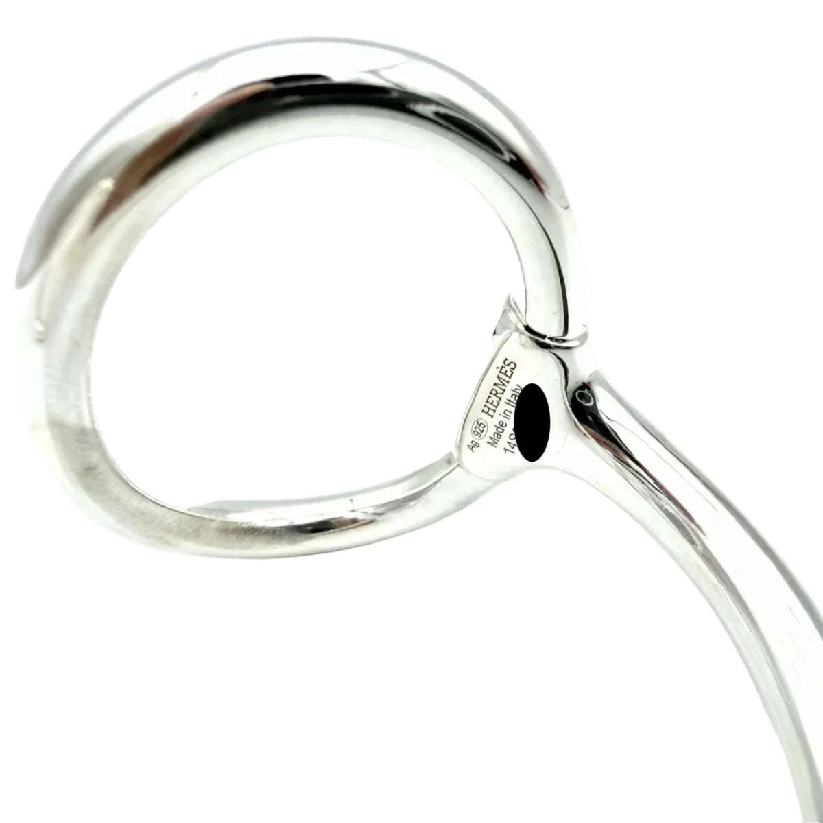Bracelet Jonc HERMÈS "Nausicaa" GM en argent - Castafiore