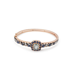 Bracelet Jonc "Joséphine" en or jaune, saphirs, améthyste et diamants - Castafiore