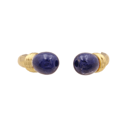 Bracelet Jonc LALAOUNIS "Neolithic" en or jaune et sodalite - Castafiore