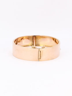 Bracelet jonc maçonnique or rose perles fines - Castafiore