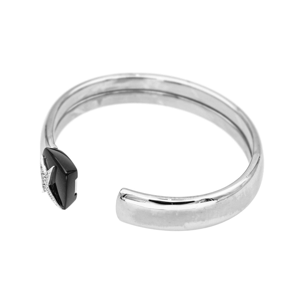 Bracelet Jonc MAUBOUSSIN "Étoile Sublime" en or blanc et diamants - Castafiore