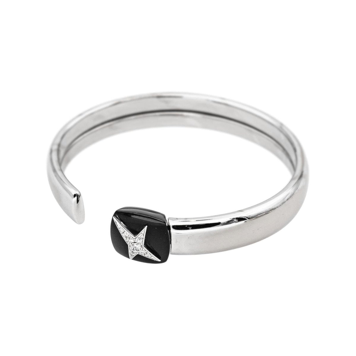 Bracelet Jonc MAUBOUSSIN "Étoile Sublime" en or blanc et diamants - Castafiore