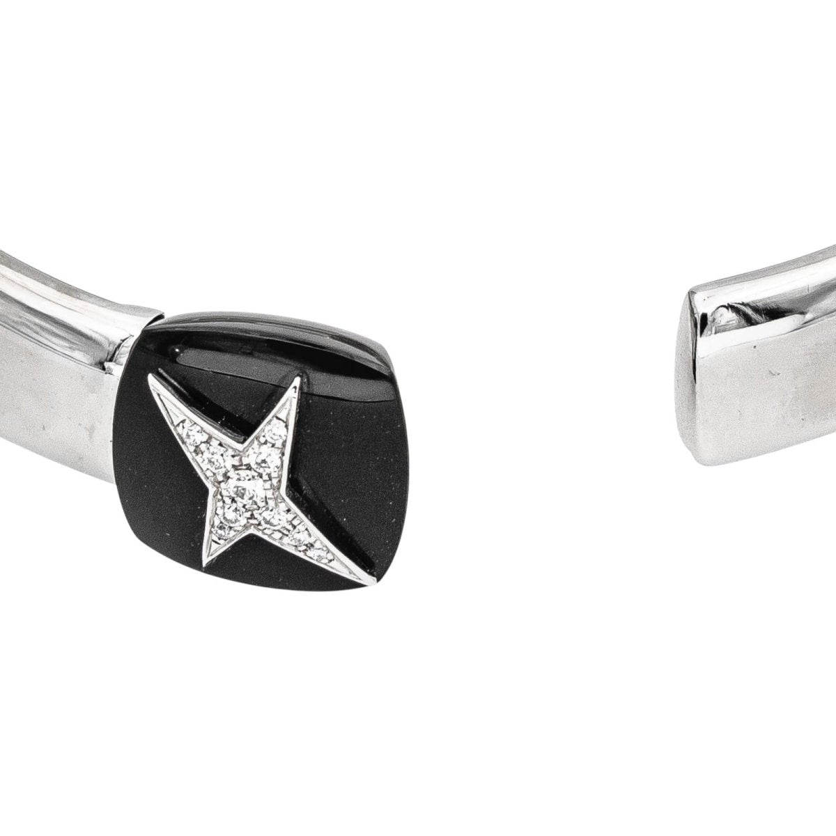 Bracelet Jonc MAUBOUSSIN "Étoile Sublime" en or blanc et diamants - Castafiore