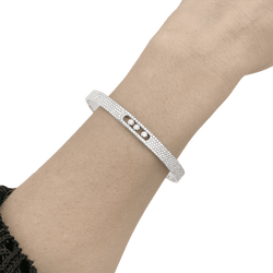 Bracelet Jonc MESSIKA "Bangle Pavé Move Noa" en or blanc et diamants - Castafiore