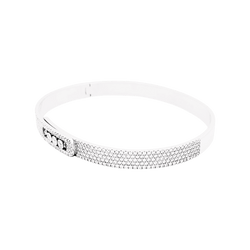 Bracelet Jonc MESSIKA "Bangle Pavé Move Noa" en or blanc et diamants - Castafiore