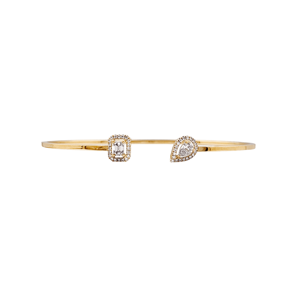 Bracelet Jonc MESSIKA "Flex Toi & Moi My Twin" en or jaune et diamants - Castafiore