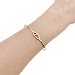 Bracelet Jonc MESSIKA "Jonc Flex Pavé Move Uno" en or rose et diamants - Castafiore