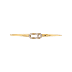Bracelet Jonc MESSIKA "Jonc Flex Pavé Move Uno" en or rose et diamants - Castafiore