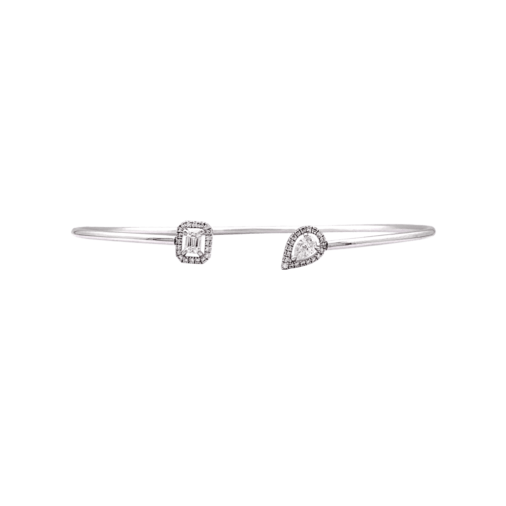 Bracelet Jonc MESSIKA "Jonc Flex Toi & Moi My Twin" en or blanc et diamants - Castafiore
