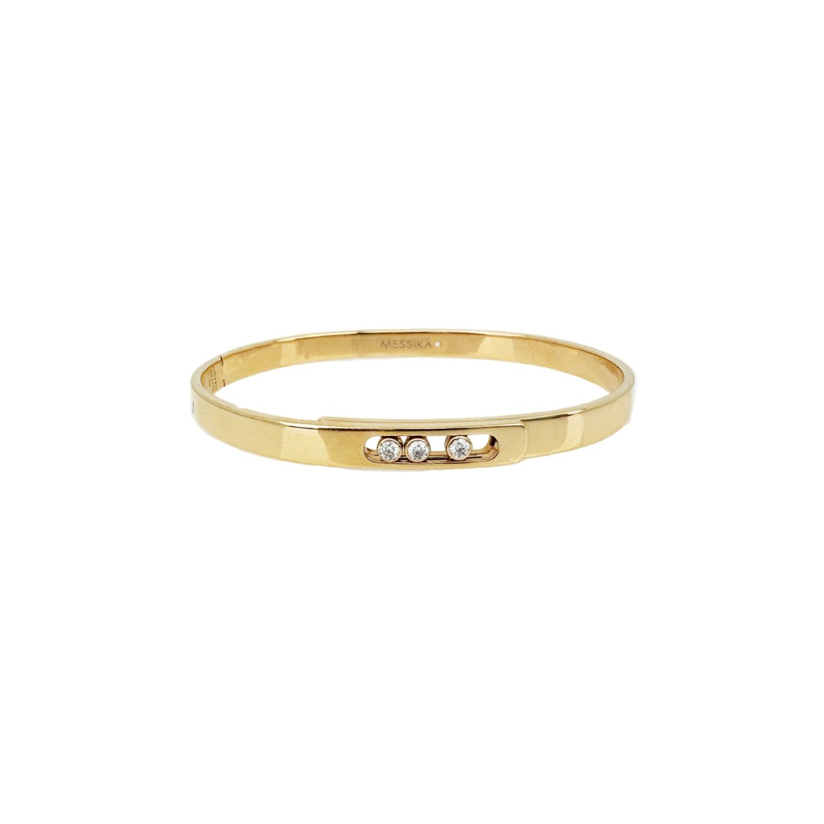 Bracelet Jonc MESSIKA "Move Noa" M en or rose et diamants - Castafiore