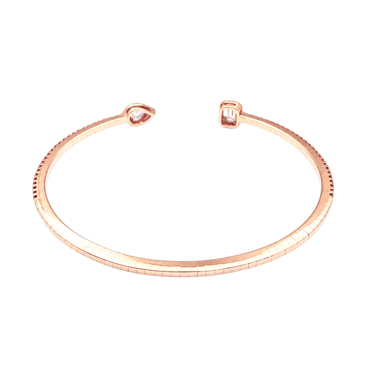 Bracelet Jonc MESSIKA "My Twin Pavé" PM en or rose et diamants - Castafiore