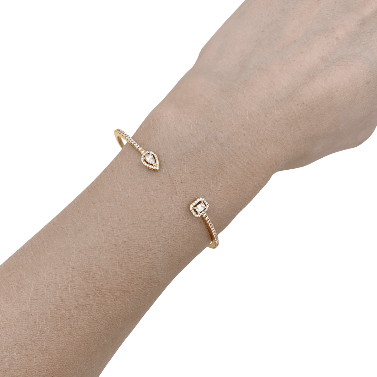 Bracelet Jonc MESSIKA "My Twin Pavé" PM en or rose et diamants - Castafiore