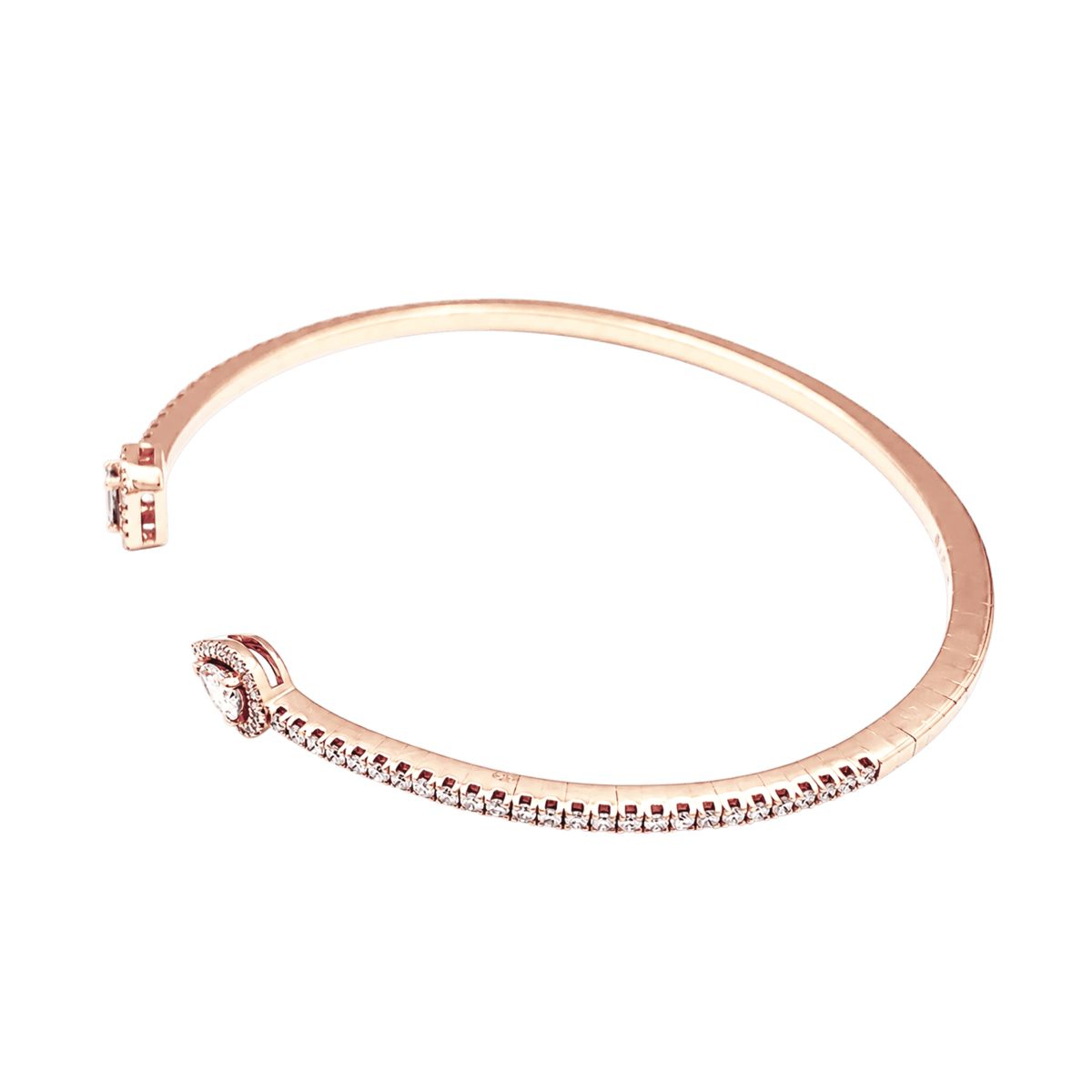 Bracelet Jonc MESSIKA "My Twin Pavé" PM en or rose et diamants - Castafiore