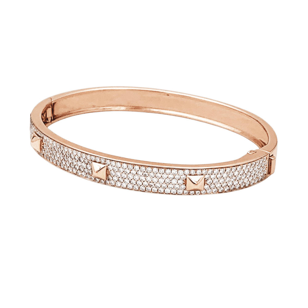 Bracelet Jonc MESSIKA "Spiky" en or rose et diamants - Castafiore