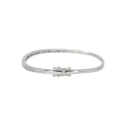 Bracelet Jonc Or blanc Diamant - Castafiore