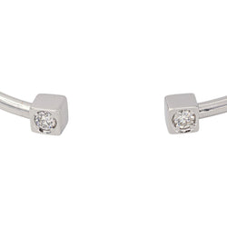 Bracelet Jonc Or blanc Diamant - Castafiore