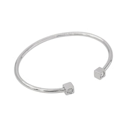 Bracelet Jonc Or blanc Diamant - Castafiore