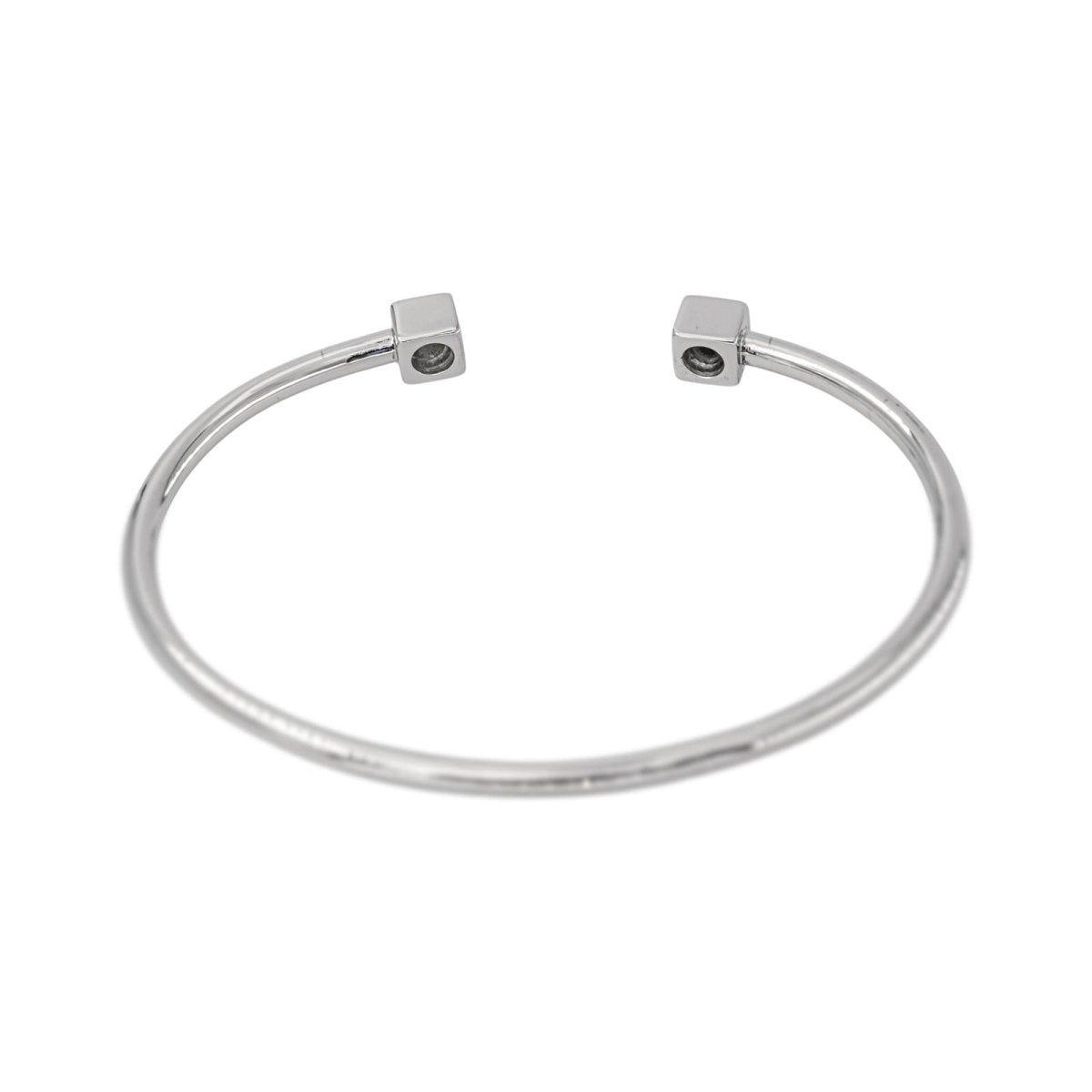 Bracelet Jonc Or blanc Diamant - Castafiore