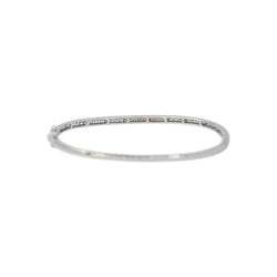Bracelet Jonc Or blanc Diamant - Castafiore
