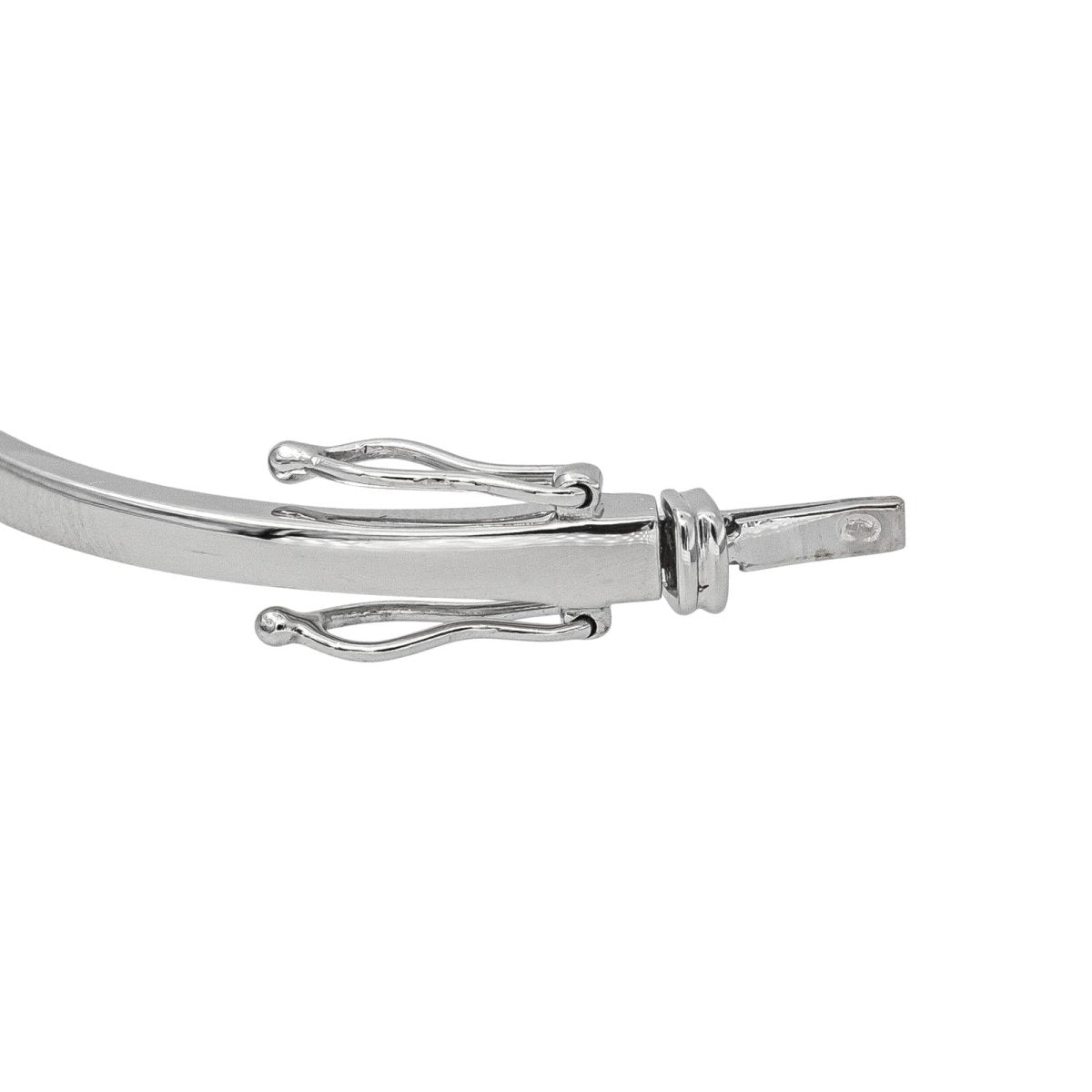Bracelet Jonc Or blanc Diamant - Castafiore