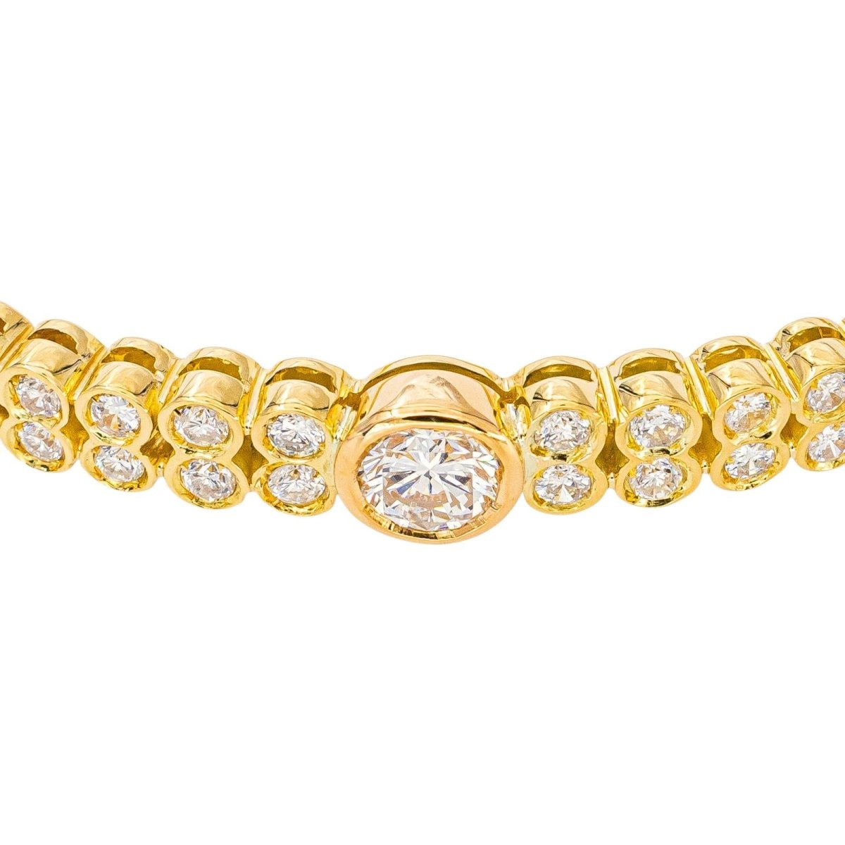 Bracelet Jonc Or jaune Diamant - Castafiore