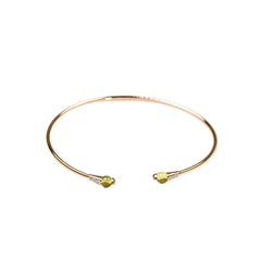 Bracelet jonc ouvert Pomellato "M'ama non m'ama" péridots et diamants - Castafiore