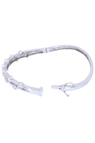 Bracelet jonc ouvrant en or blanc et diamants - Castafiore