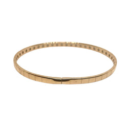 Bracelet jonc ouvrant or rose et petits diamants - Castafiore