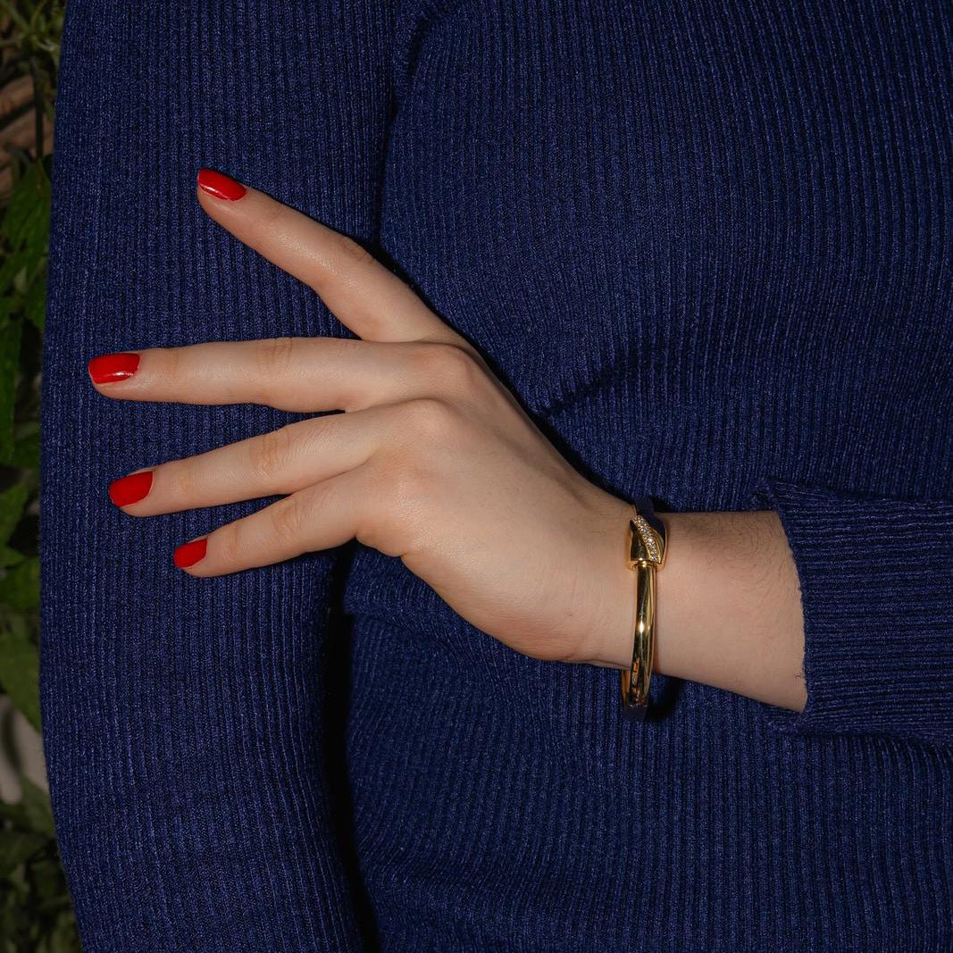 Bracelet Jonc PIAGET en or jaune et diamants - Castafiore