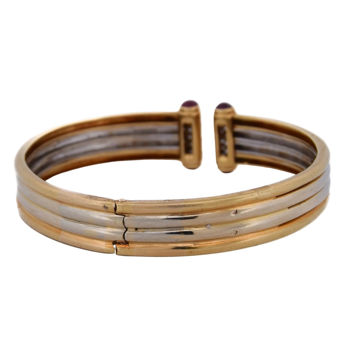 Bracelet Jonc PIAGET en or jaune, rubis et diamants - Castafiore