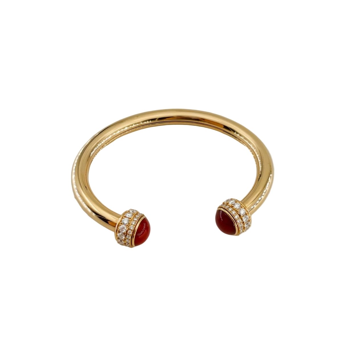 Bracelet Jonc PIAGET "Possession" en or rose, cornaline et diamants - Castafiore