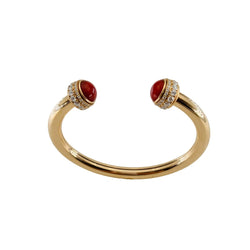 Bracelet Jonc PIAGET "Possession" en or rose, cornaline et diamants - Castafiore