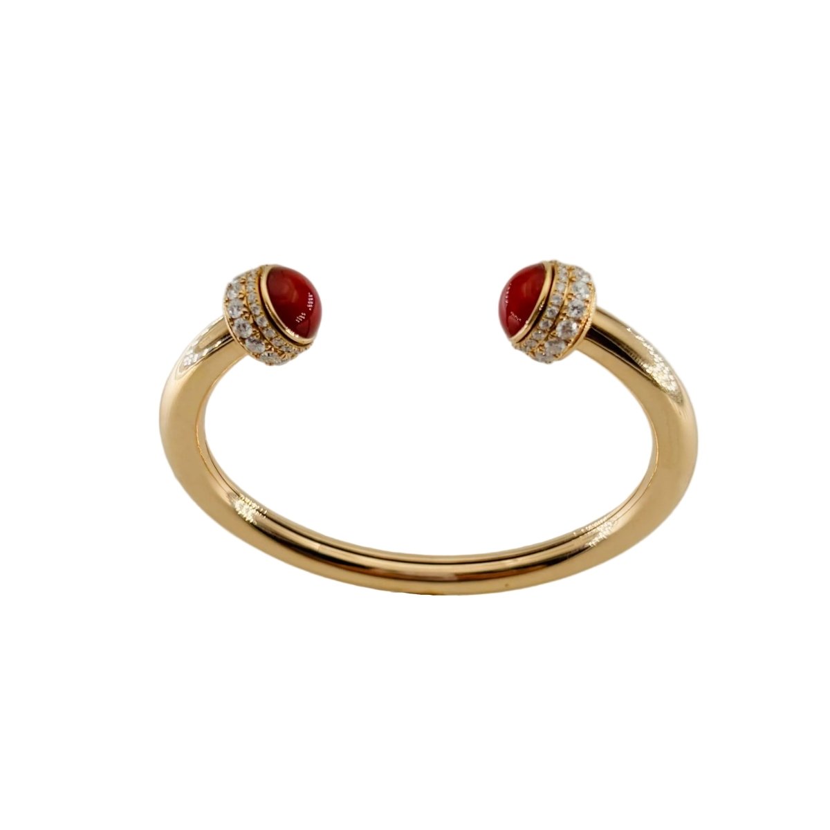 Bracelet Jonc PIAGET "Possession" en or rose, cornaline et diamants - Castafiore