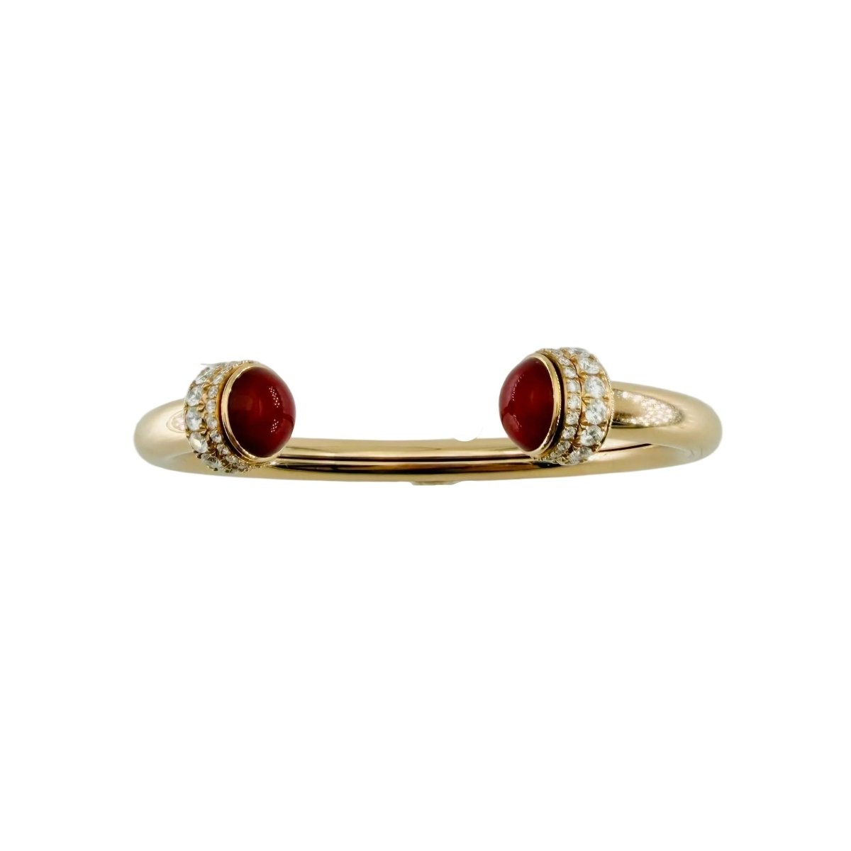 Bracelet Jonc PIAGET "Possession" en or rose, cornaline et diamants - Castafiore