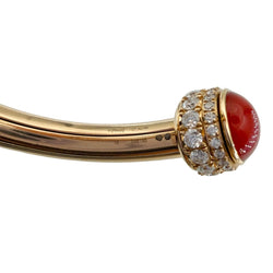 Bracelet Jonc PIAGET "Possession" en or rose, cornaline et diamants - Castafiore
