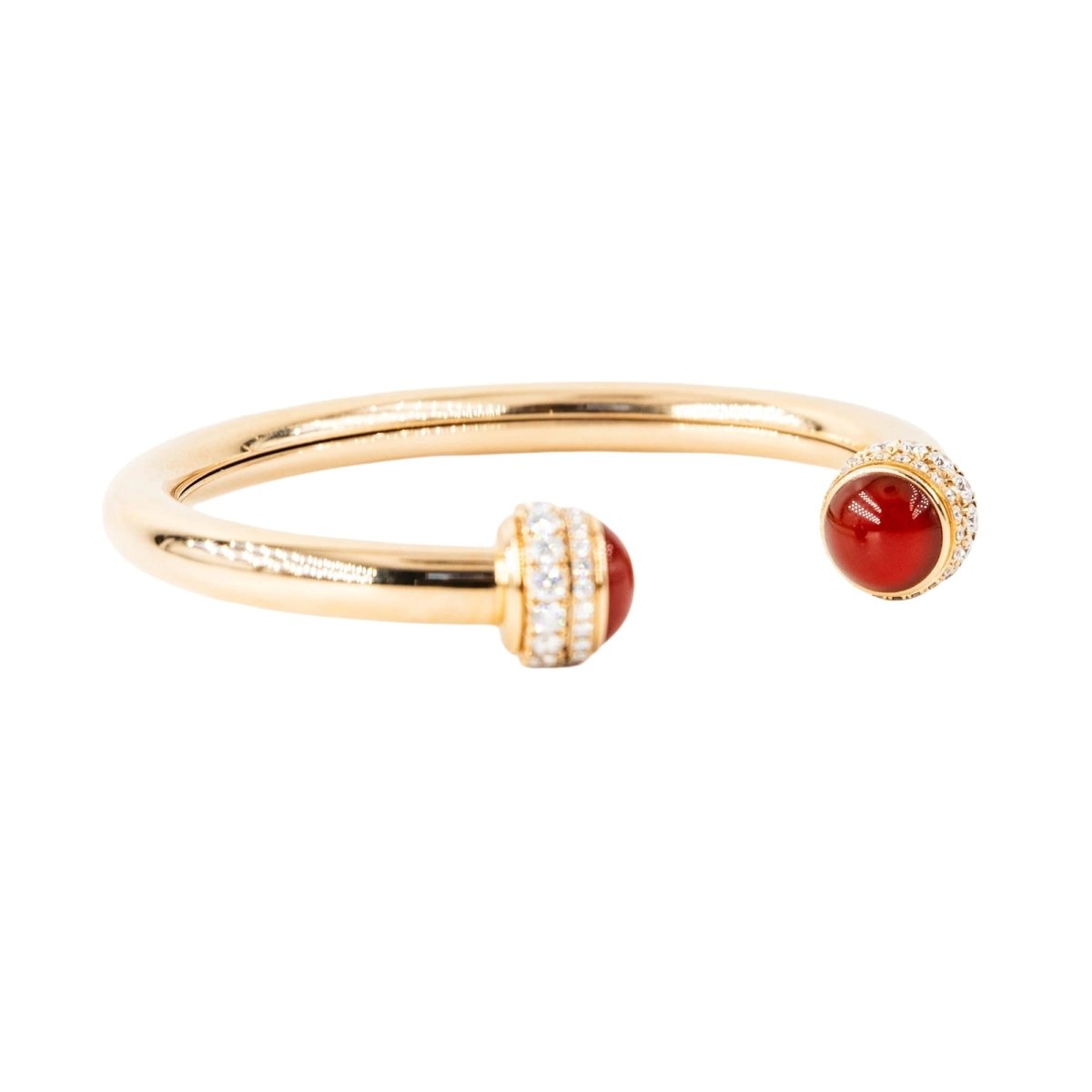 Bracelet Jonc PIAGET "Possession" en or rose, cornaline et diamants - Castafiore