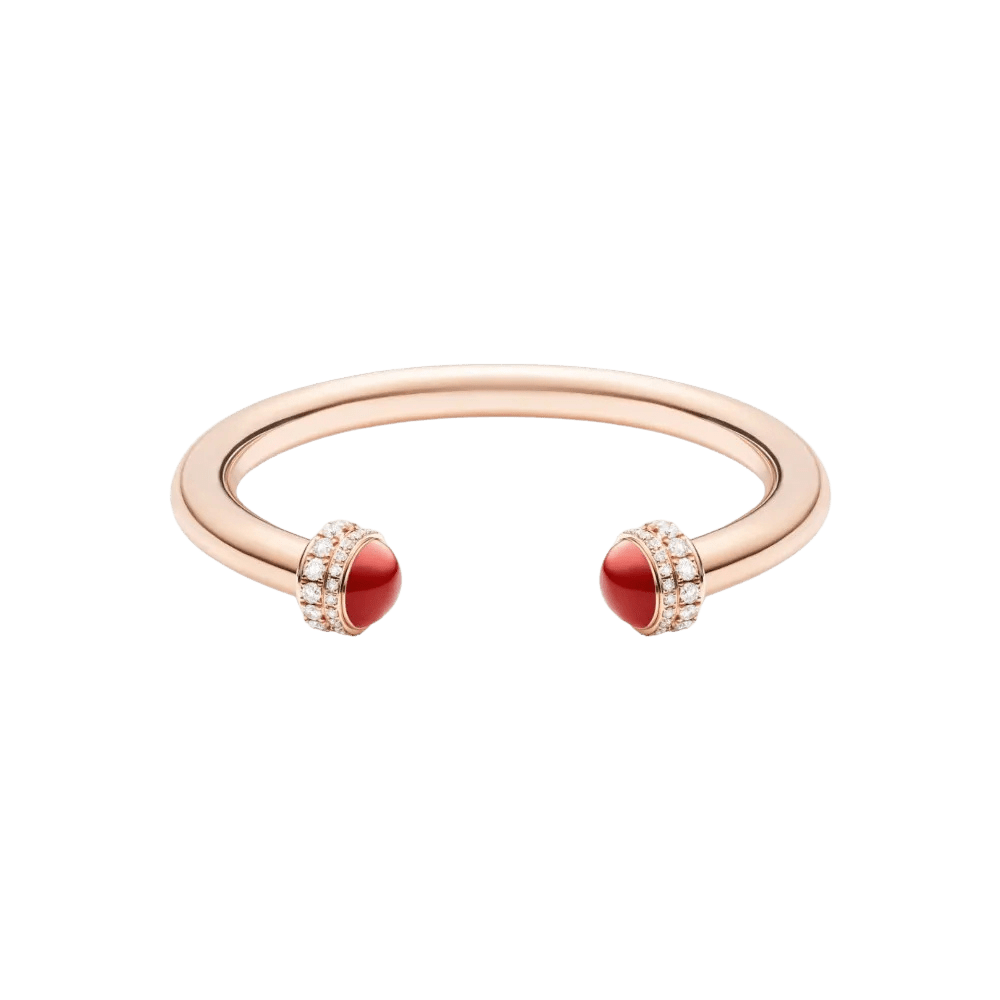 Bracelet Jonc PIAGET "Possession" en or rose, cornaline et diamants - Castafiore