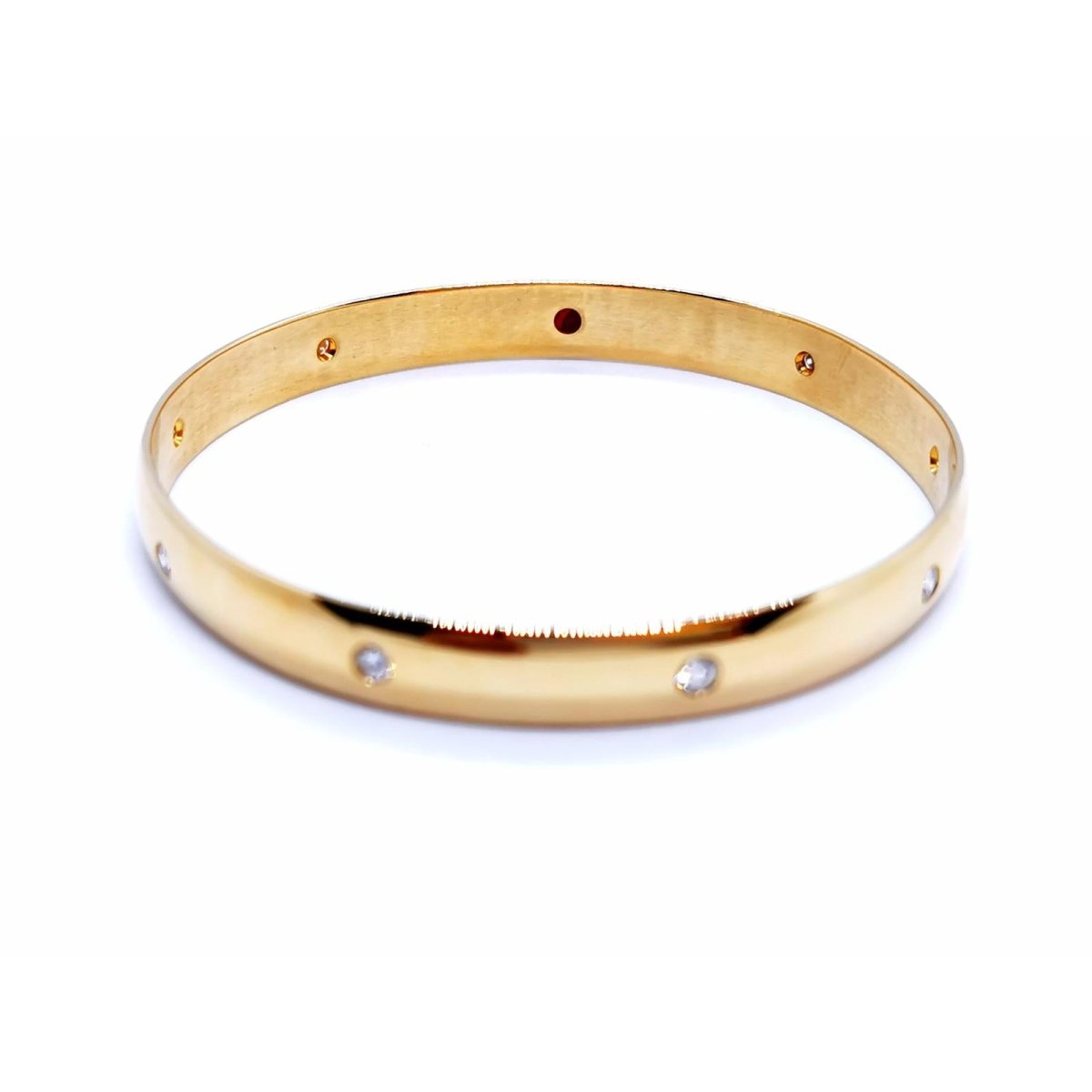 Bracelet Jonc rigide en or jaune et rubis - Castafiore