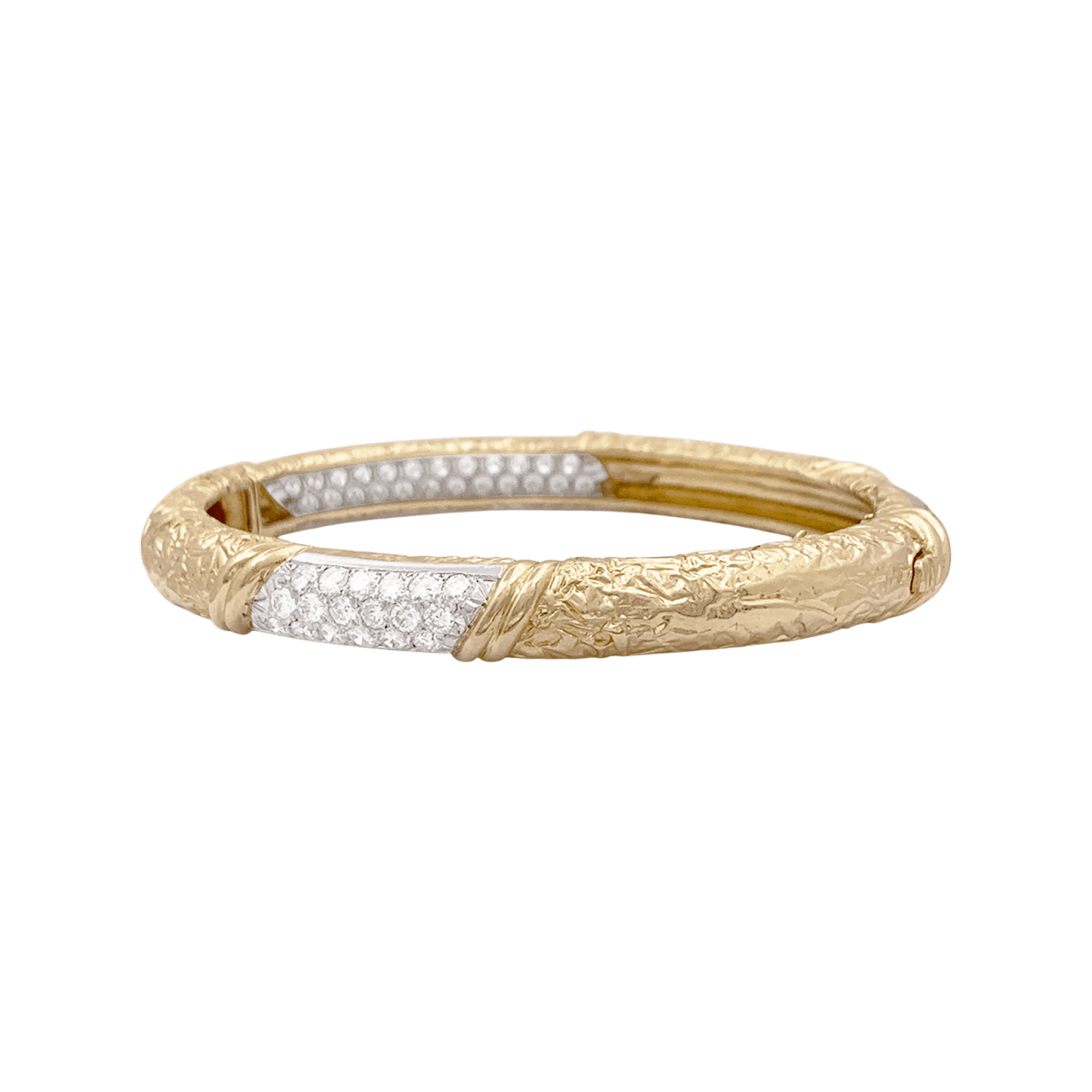 Bracelet Jonc VAN CLEEF & ARPELS en or jaune et diamants - Castafiore