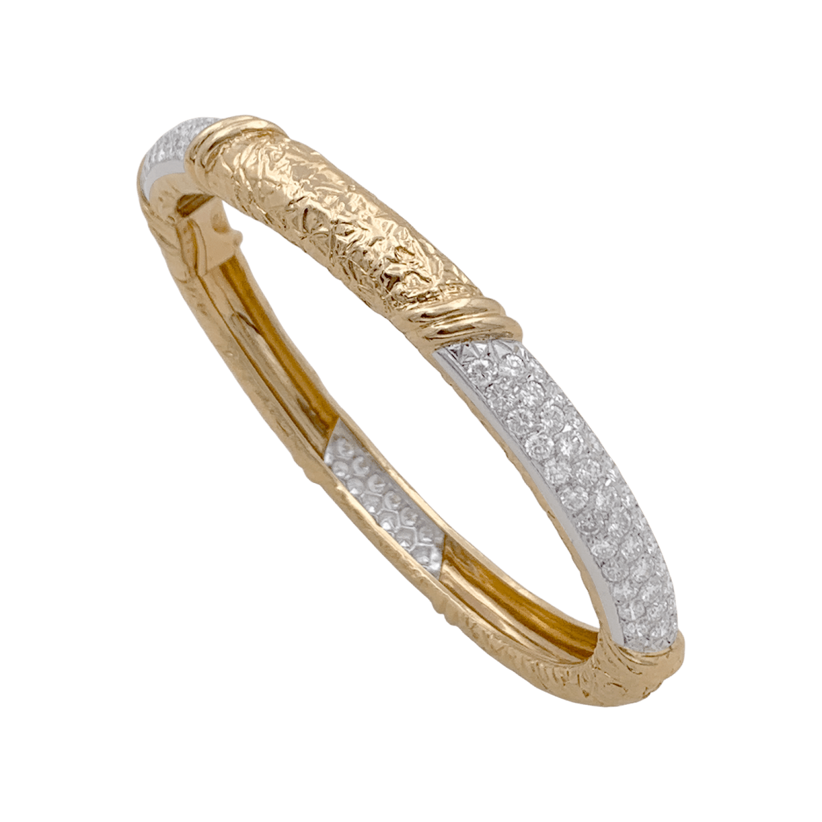 Bracelet Jonc VAN CLEEF & ARPELS en or jaune et diamants - Castafiore