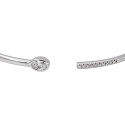 Bracelet Jonc VAN DER BAUWEDEN "Vendôme" en or blanc et diamants - Castafiore
