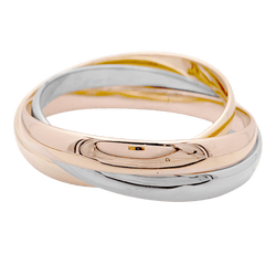 Bracelet Joncs CARTIER "Trinity" en or jaune, or blanc et or rose - Castafiore