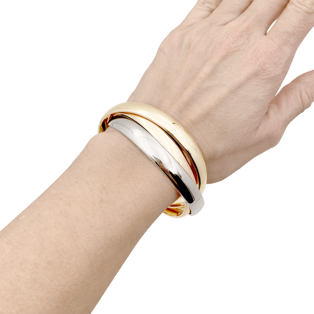 Bracelet Joncs CARTIER "Trinity" en or jaune, or blanc et or rose - Castafiore