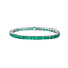 Bracelet Ligne BOUCHERON en or blanc et émeraudes - Castafiore