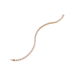 Bracelet Ligne CARTIER en or jaune et diamants. - Castafiore