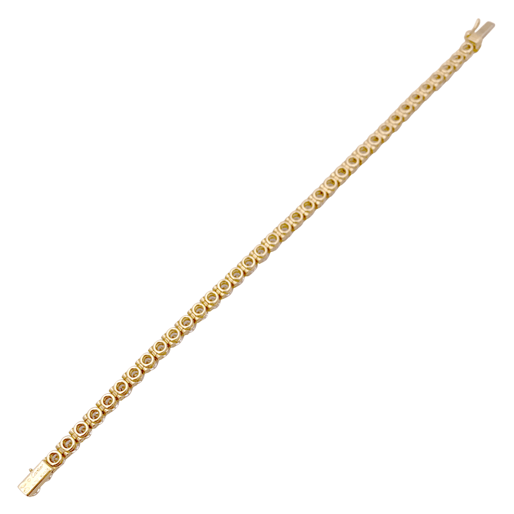 Bracelet Ligne CARTIER en or jaune et diamants - Castafiore