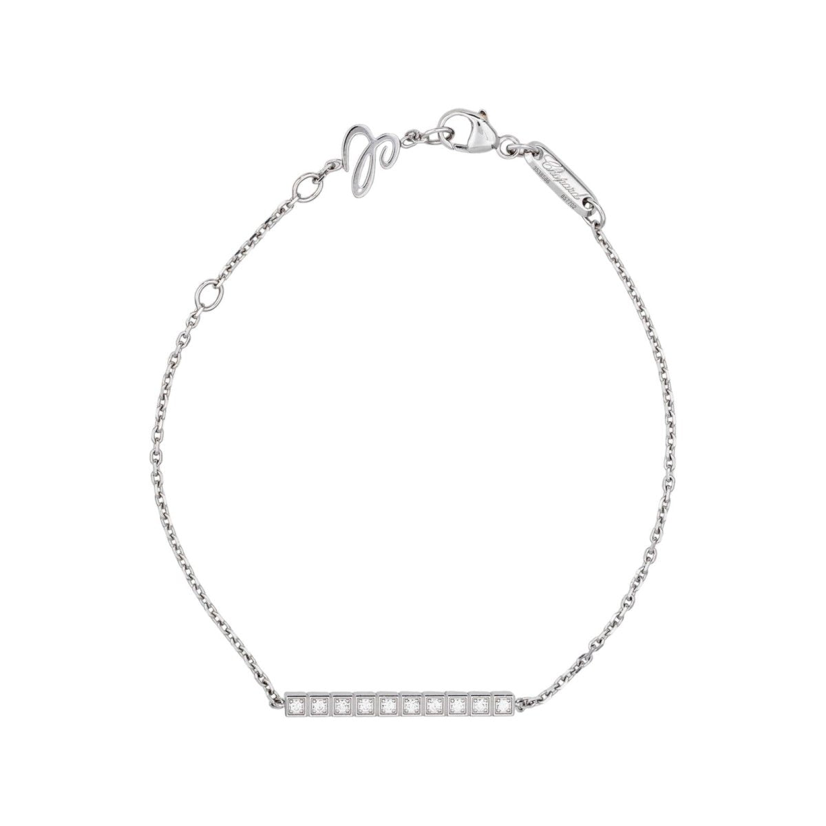 Bracelet Ligne CHOPARD "Ice Cube" en or blanc et diamants - Castafiore