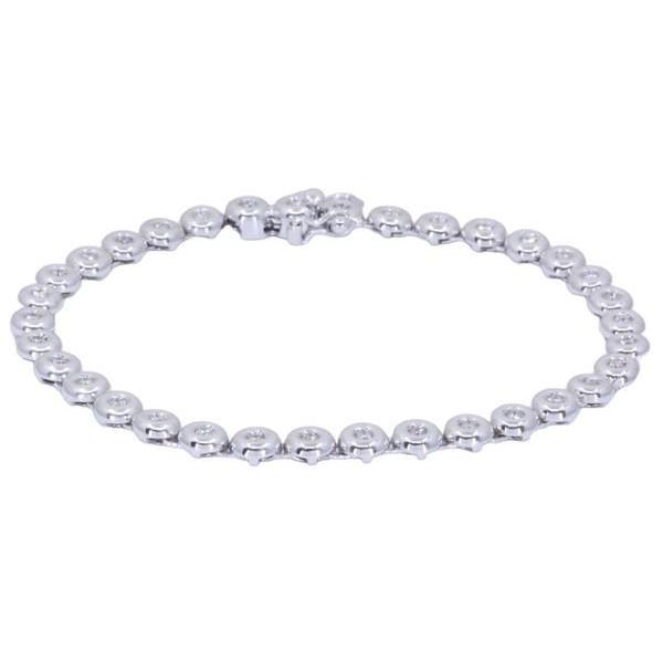 Bracelet ligne diamants en or blanc - Castafiore