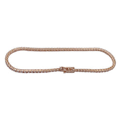 Bracelet ligne diamants en or rose. - Castafiore