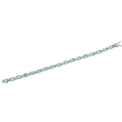 Bracelet Ligne en or blanc, aigue-marine et diamants - Castafiore